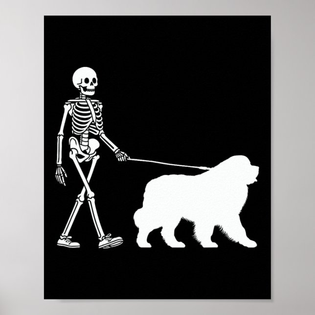 Póster Caminando Un Equipo De Halloween Para Perros De Te (Frente)