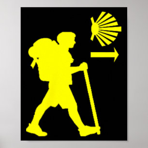 Póster Caminante De Santiago De Compostela España Senderi