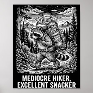 Póster Caminante mediocre excelente comedor divertido map