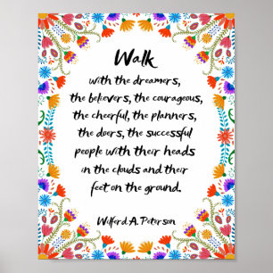 Póster Caminar con los soñadores, los creyentes