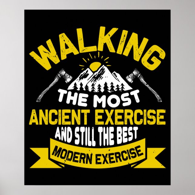 Póster Caminar Es El Mejor Ejercicio Moderno (Frente)