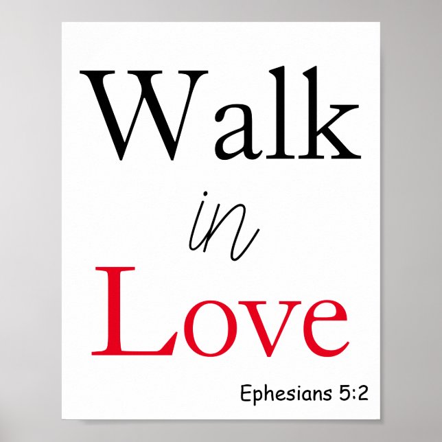 Póster Caminar por el amor Inspirador (Frente)