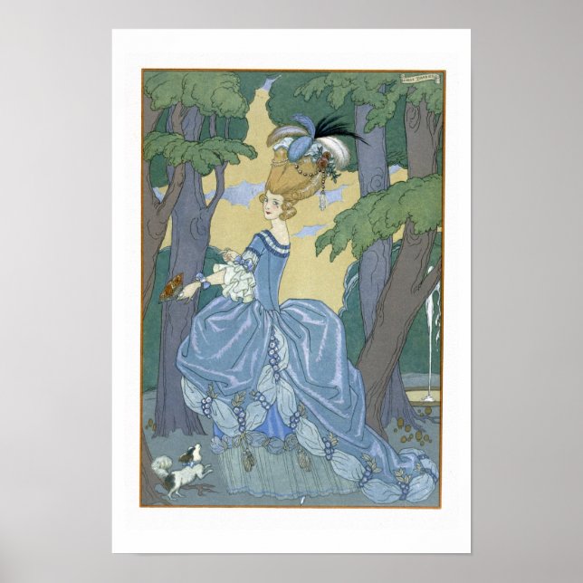 Póster Caminar por el bosque, ilustracion para 'Fetes Gal (Frente)