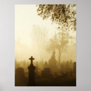 Póster Caminar Por El Foggy Graveyard
