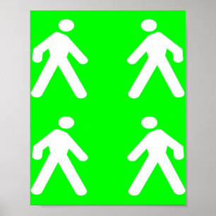 Póster Caminar por el verde