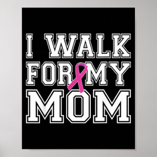 Póster Caminar por la conciencia del cáncer de mama de mi