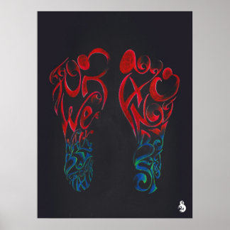 Póster Caminar por la fe (negro)