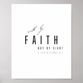 Póster caminar por la fe no por la vista Poster y pintura