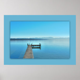 Póster caminata de madera