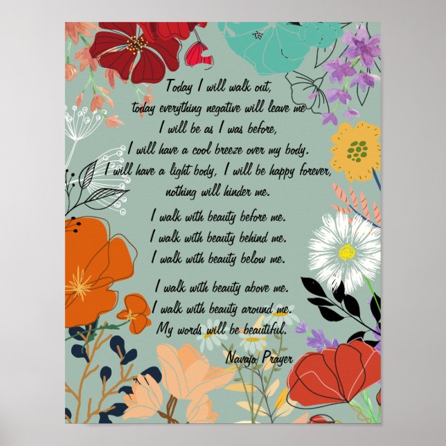 Póster Caminata De Oración Navajo En Poster De Belleza (Frente)