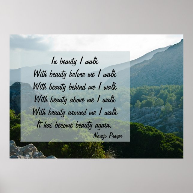 Póster Caminata del Orador Navajo en Poster de Belleza (Frente)