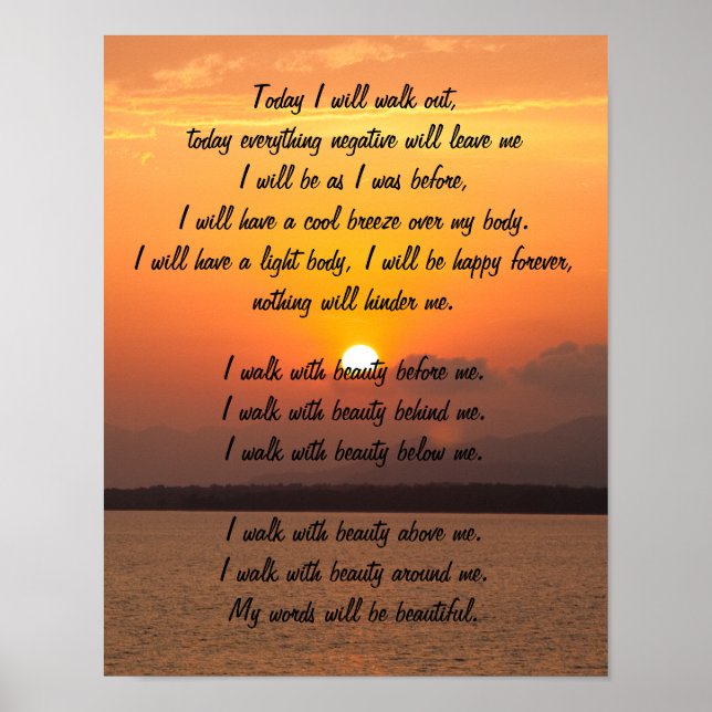 Póster Caminata del Orador Navajo en Poster de Belleza (Frente)