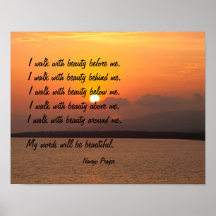 Póster Caminata del Orador Navajo en Poster de Belleza