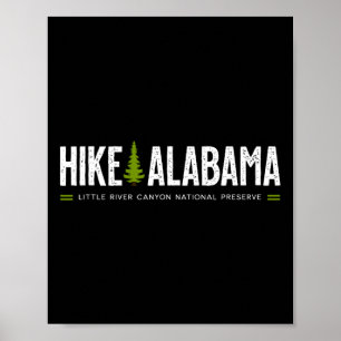 Póster Caminata por Alabama Little River Canyon Árbol Ret