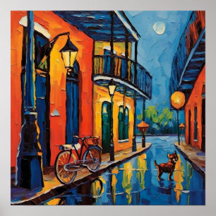 Póster Caminatas de perro del barrio francés