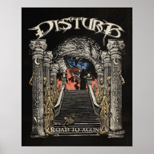 Póster Camino a la agonía - Diseño Retro MetalCore