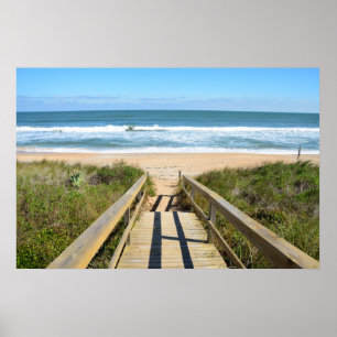 Póster Camino a la playa