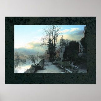 Póster Camino a lo largo del río Avon en Stratford.