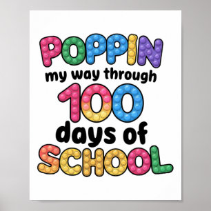 Póster Camino A Paso A Lo Largo De 100 Días De Escuela So