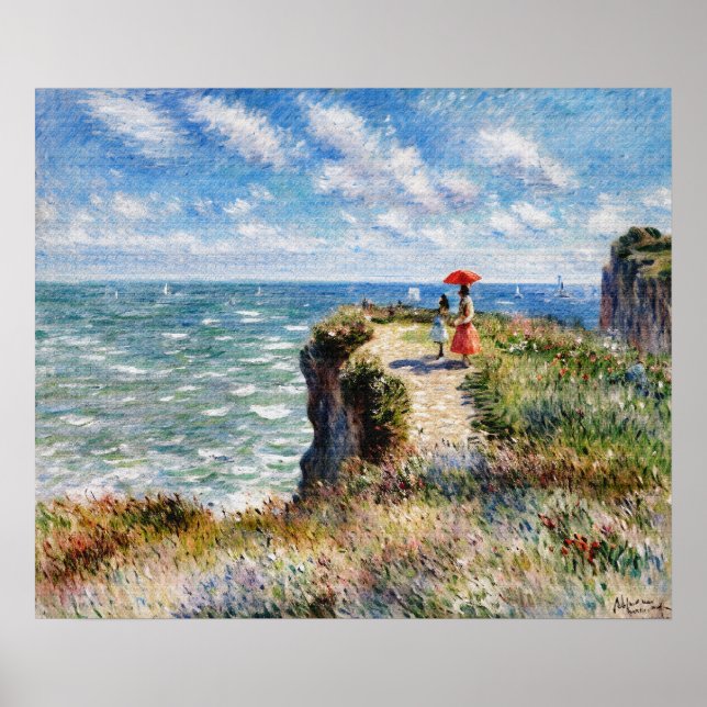 Póster Camino acantilado en Pourville (Frente)