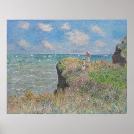 Póster Camino acantilado en Pourville Monet