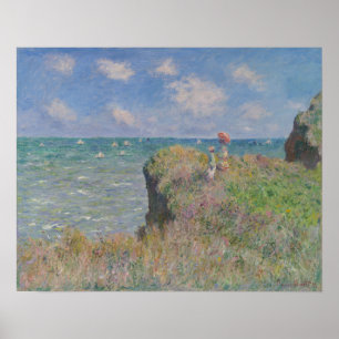 Póster Camino acantilado en Pourville por Monet Bella Art