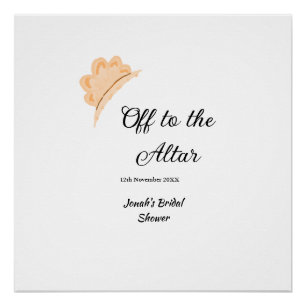 Póster Camino al altar gorra naranja sombrero despedida d