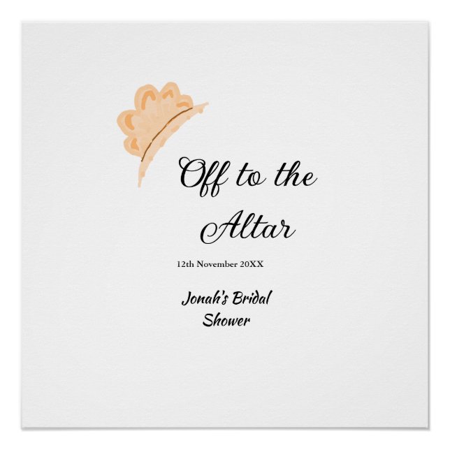 Póster Camino al altar gorra naranja sombrero despedida d (Anverso)