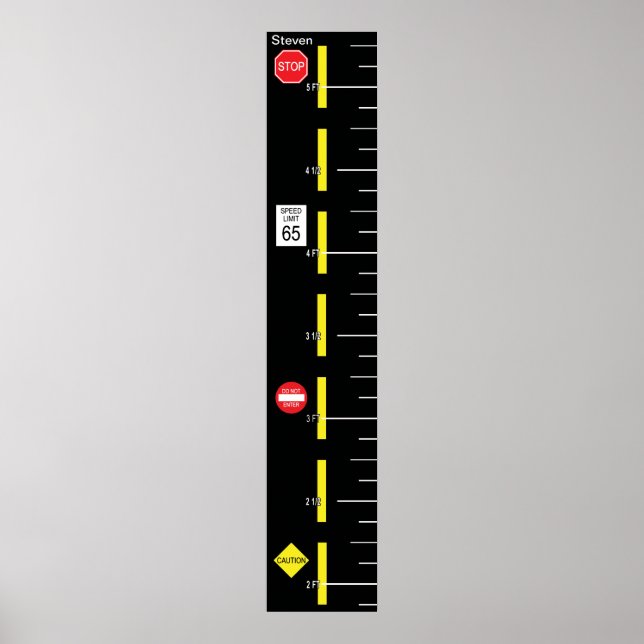 Póster Camino al crecimiento, gráfico de crecimiento (Frente)