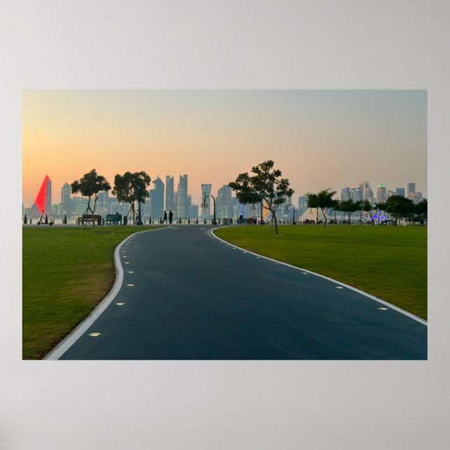 Póster Camino al futuro del atardecer (Frente)