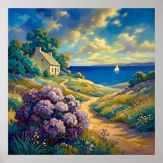 Póster Camino al Lago Tranquilo (Frente)