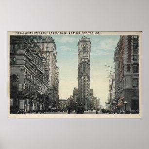 Póster Camino blanco gay, Times Square NYC 1920