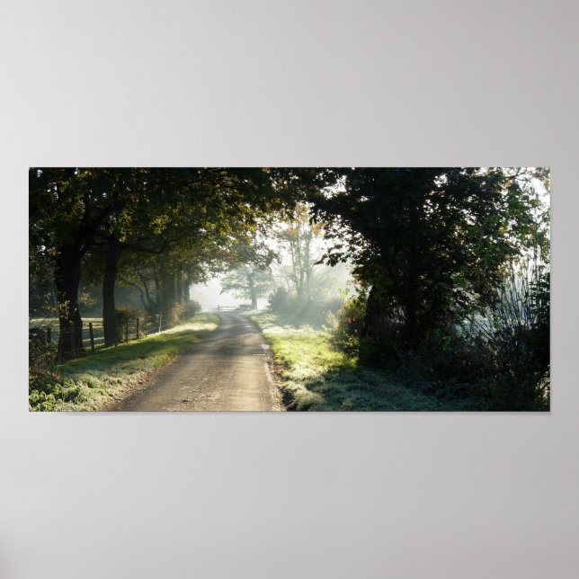 Póster Camino campestre de Cheshire (Frente)