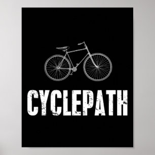 Póster Camino Ciclista Divertido Ciclismo Ciclismo De Mon