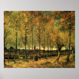 Póster Camino con Álamos por Vincent van Gogh
