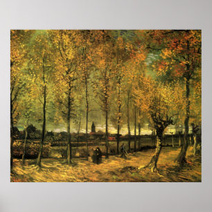 Póster Camino con Álamos por Vincent van Gogh