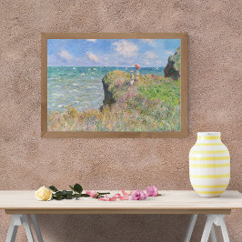 Póster Camino de acantilado en Pourville por Claude Monet
