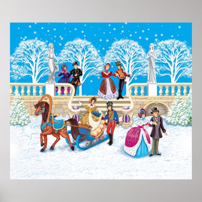 Póster Camino de invierno (Frente)