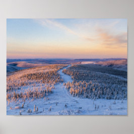 Póster Camino de invierno