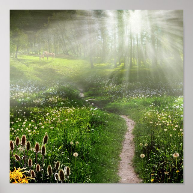 Póster Camino de pradera (Frente)