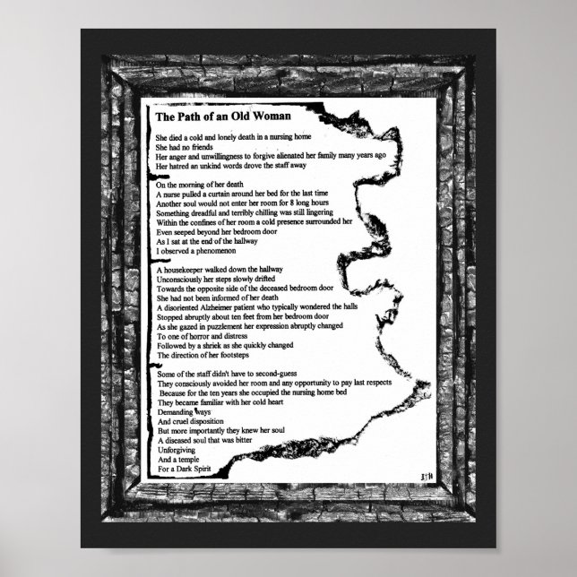 Póster Camino de una anciana (Frente)