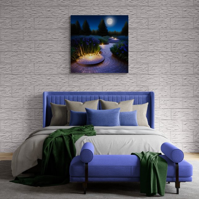 Póster Camino del jardín bajo la luna llena (Subido por el creador)