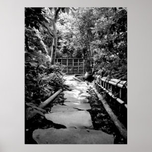 Póster Camino del Jardín de Piedra de Stepping