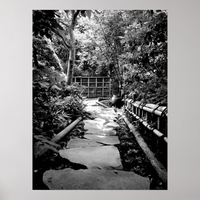 Póster Camino del Jardín de Piedra de Stepping (Frente)