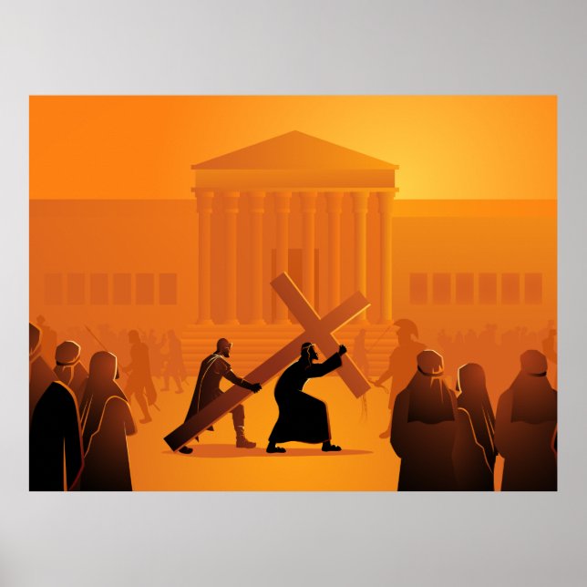 Póster Camino del Poster de la 2ª Estación (Frente)