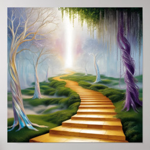 Póster Camino Dorado hacia la Iluminación