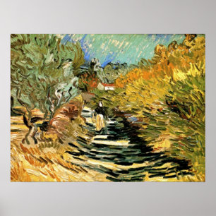 Póster Camino en Saint-Remy Figura Femenina, Vincent van 