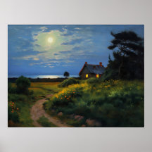 Camino iluminado por la luna a la Casa de los Rojo