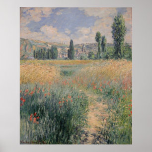 Póster Camino Monet en la isla de San Martín, Vétheuil