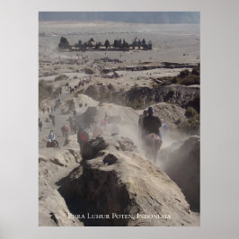 Póster Camino polvoriento al templo destino de viaje Indo